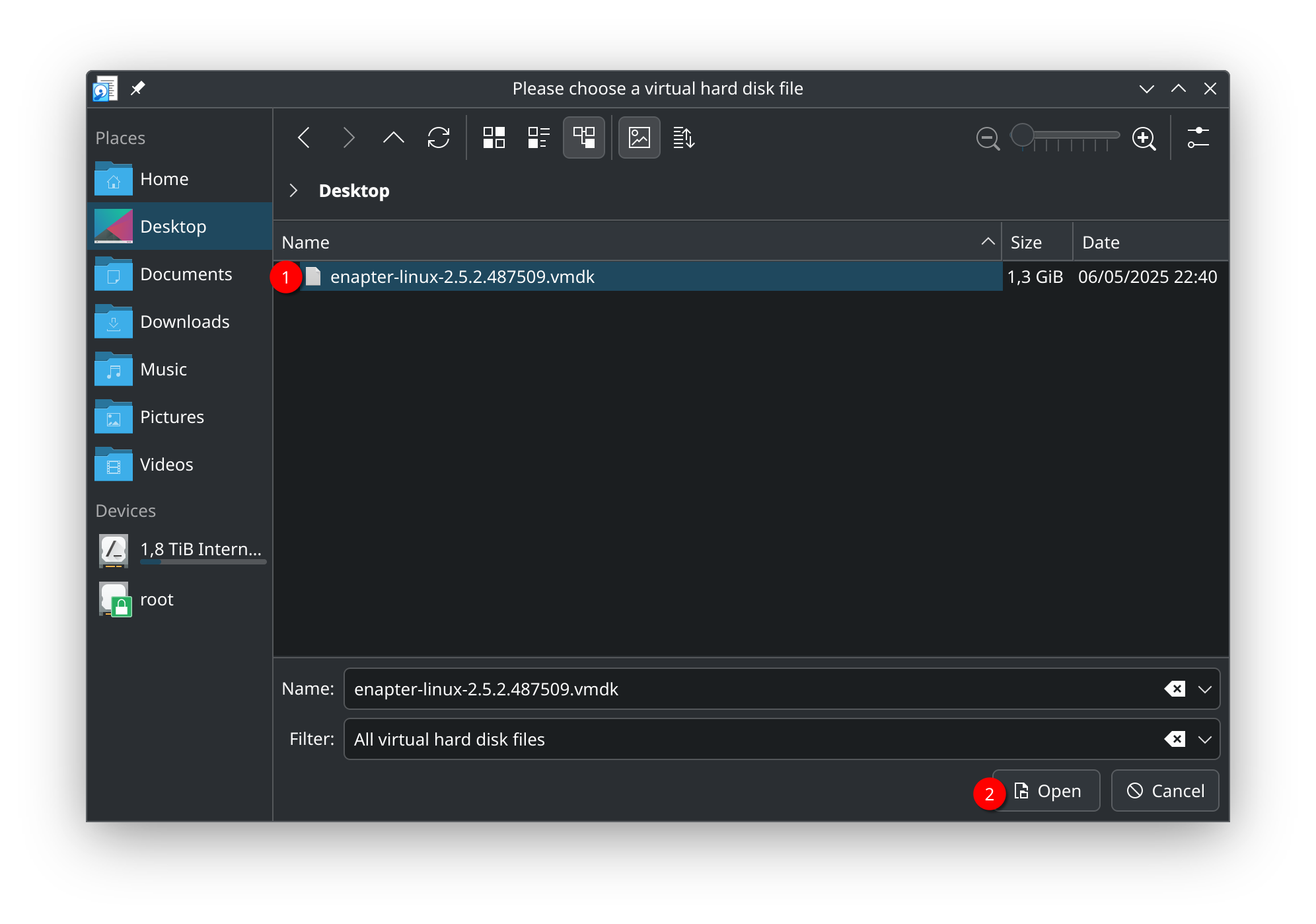 File Browser for VMDK Selection